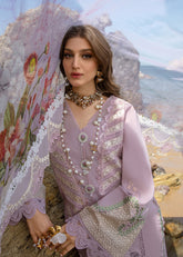 3B | Lillie de Jong - Amethyst | 3PC Unstitched Lawn Crimson By Saira Shakira